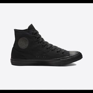 Black on Black Converse All-Star High Tops Sz 10